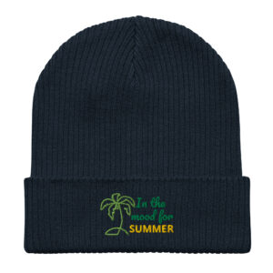 Organic ribbed beanie in the mood for Summer