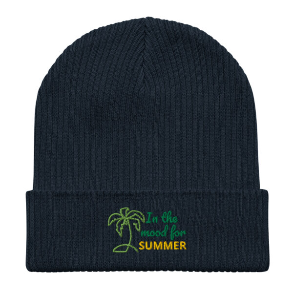Organic ribbed beanie in the mood for Summer