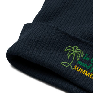 Organic ribbed beanie in the mood for Summer